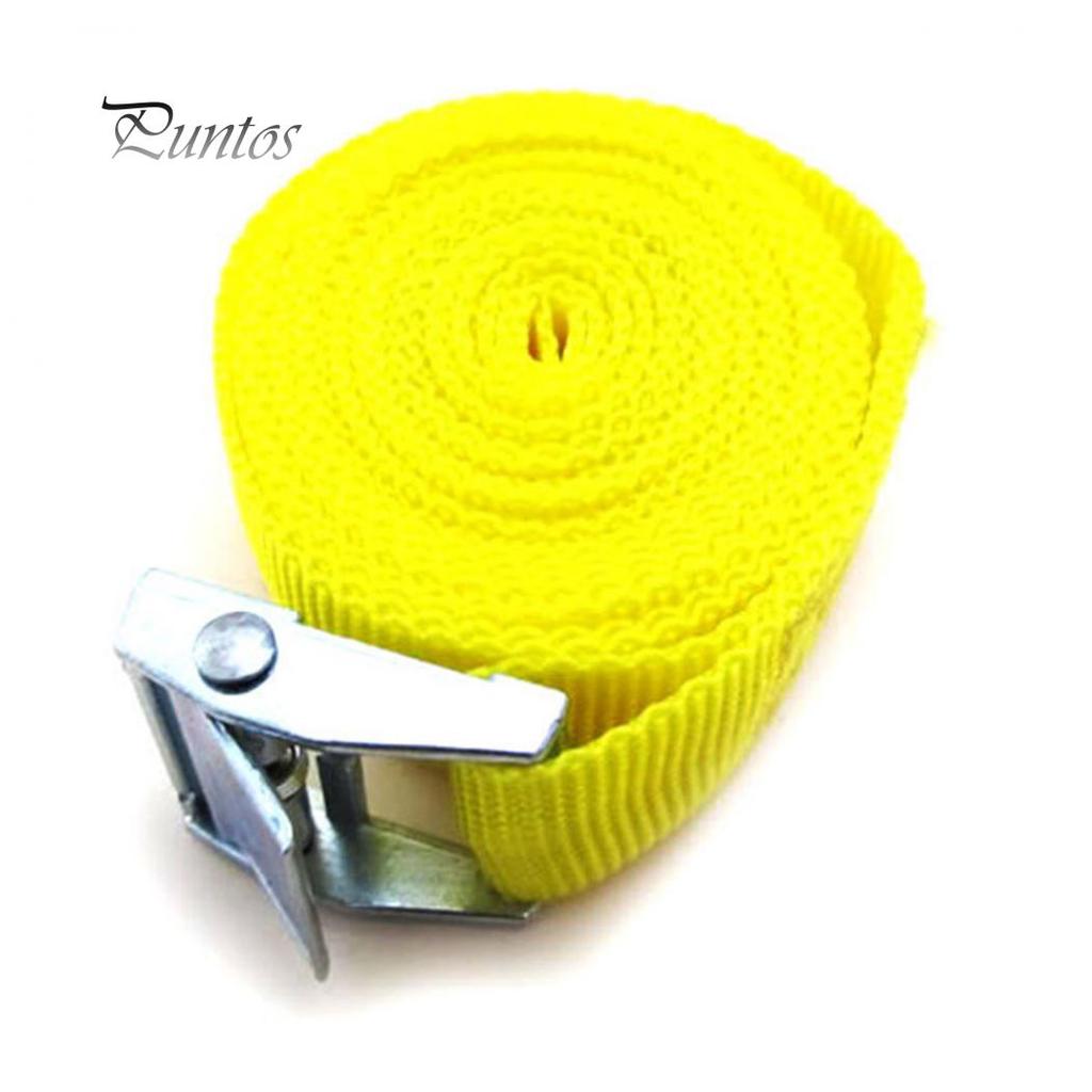 2.5m Heavy Duty Metal Cam Buckle Cargo Luggage Bag Nylon Tie Down Strap Belt