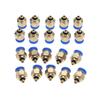 6mm Air Pipe Pneumatic Quick Fittings Male Thread Straight Push In Connector (PC6 M5 20pcs)