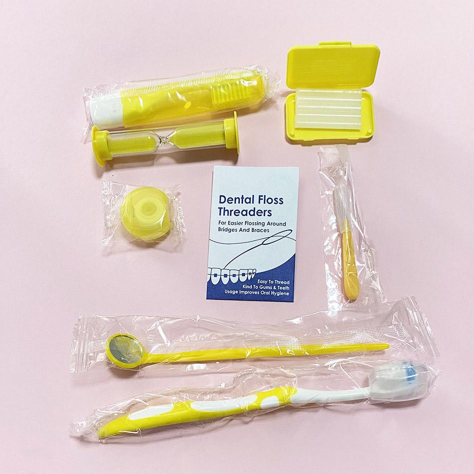 1 упаковка стоматологического ортодонтического дорожного набора ортодонтическая зубная щетка уход за полостью рта гигиена