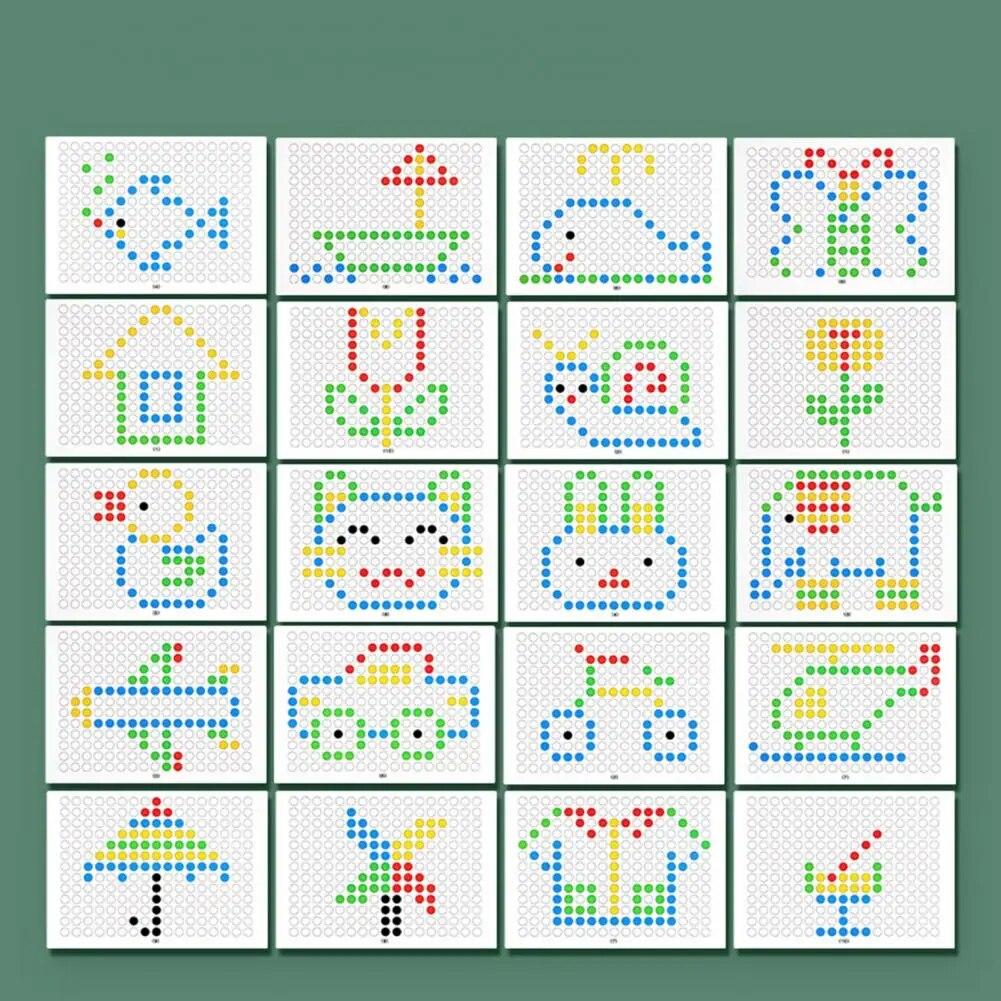 1 комплект, доска для рисования, каменная бусина, игрушка-головоломка для координации рук и глаз с справочной карточкой, магнитная доска для граффити, игрушка для детского сада