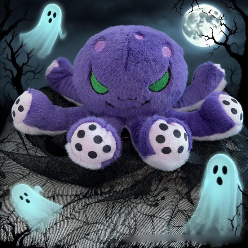 35cm New Halloween Octopus Plush Doll, Soft Octopus Stuffed Pillow for Holiday Decor