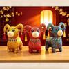 Cute 2027 Year of Goat Zodiac Mascot Doll 1Pc 15-30cm Figurine for Living Room Shelf Decor Collectible Souvenir
