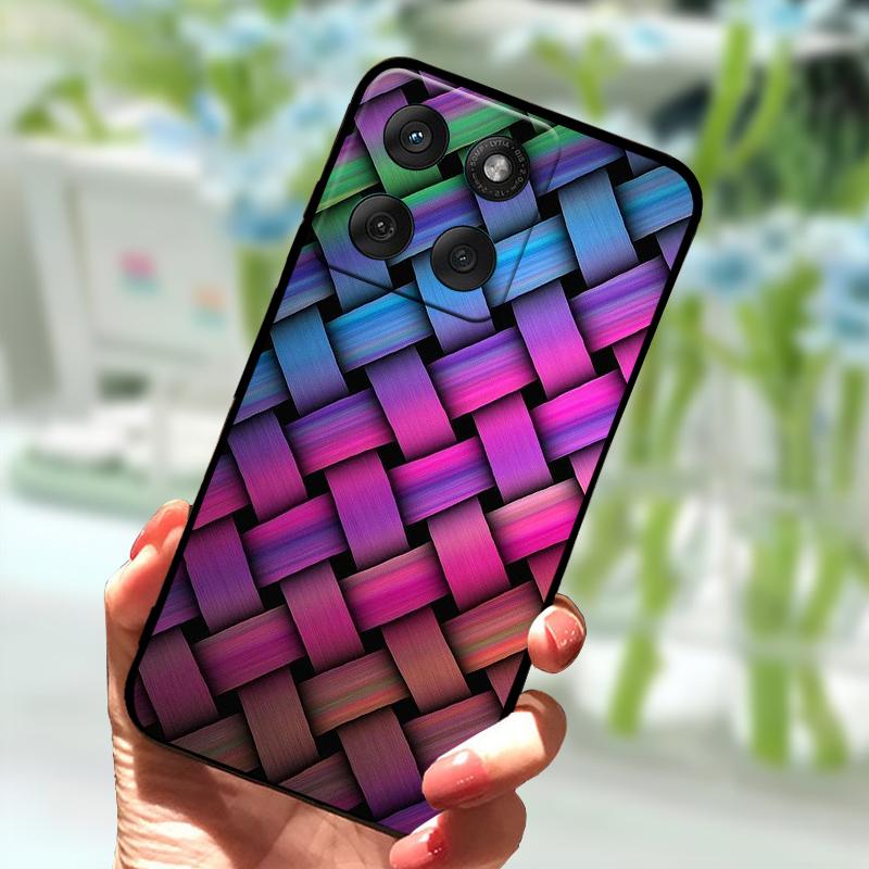 Мягкий чехол для Motorola Edge 60 Fusion Силиконовый ТПУ Черный чехол для телефона для Moto Edge60 Fusion 5G Модный Роскошный Ударопрочный Бампер