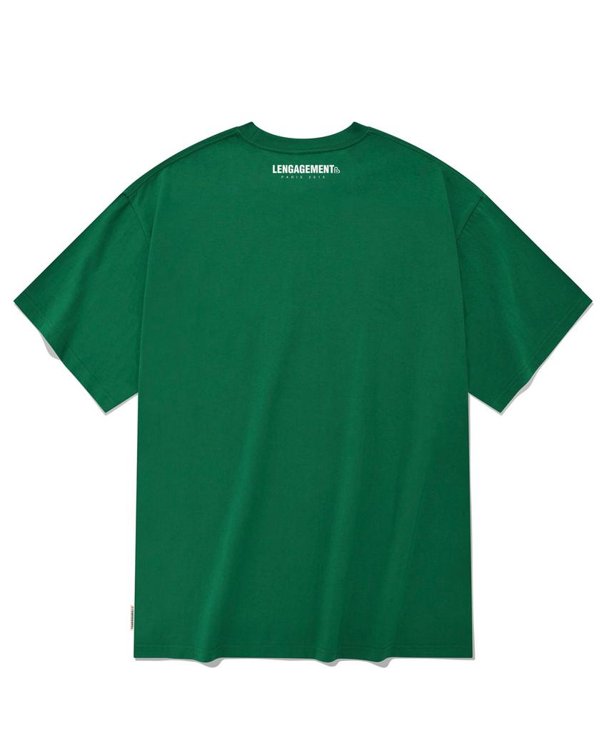LENGAGEMENT Oversized Arch Logo Short Sleeve Tee [Green]