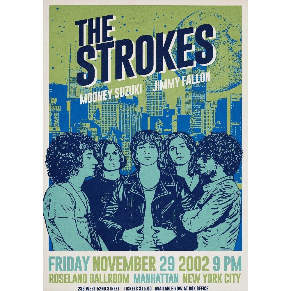 Американская Знаменитая Рок-группа The Strokes Постеры Принты Альбомов Рок-музыки Холст Живопись Настенное Искусство Картины Декор для Дома Спальни Клуба
