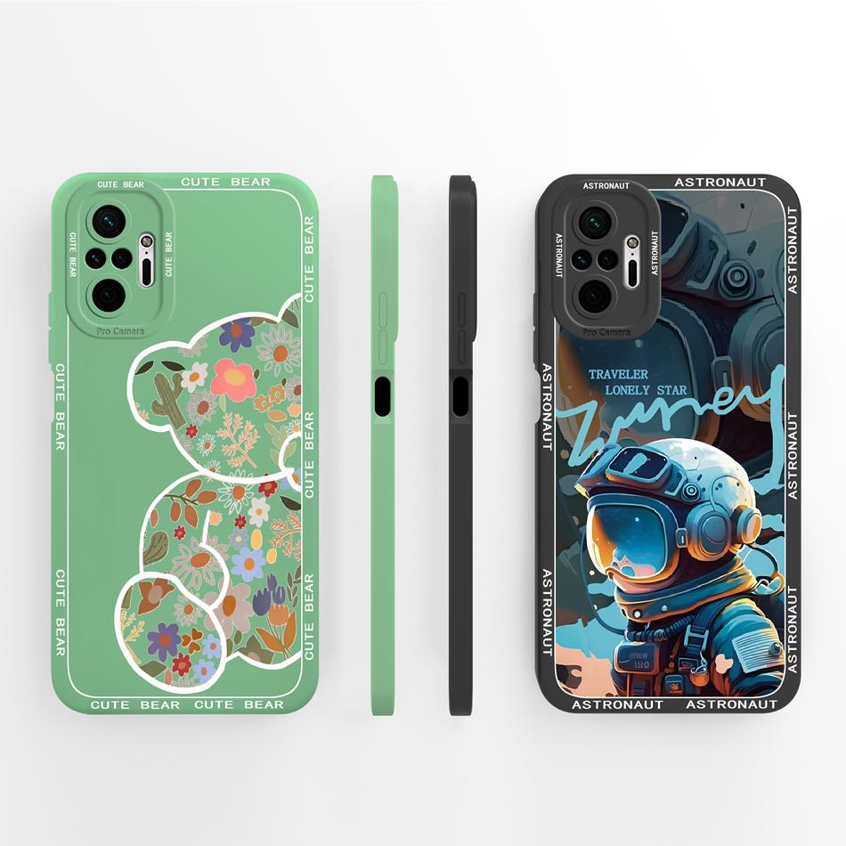 Чехол Panda для телефона Redmi Note 10 Pro Max Чехлы для Redmi Note 10Pro 4G 5G Мягкий Жидкий Силикон Защита Камеры Задняя Крышка
