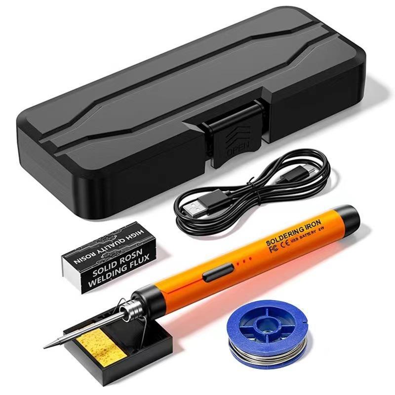 USB-паяльник, набор для пайки, быстрый нагрев, с дополнительными жалами, кейс для хранения, для ремонта мелких деталей RC-дронов, сварка