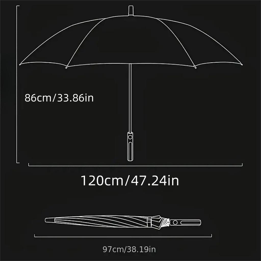 Водонепроницаемый зонт для гольфа с длинной ручкой, длинным стержнем, штормовой