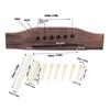Acoustic Guitar Bridge Replacement Set 6 End Pins Saddle Nut Rosewood Parts Accessories