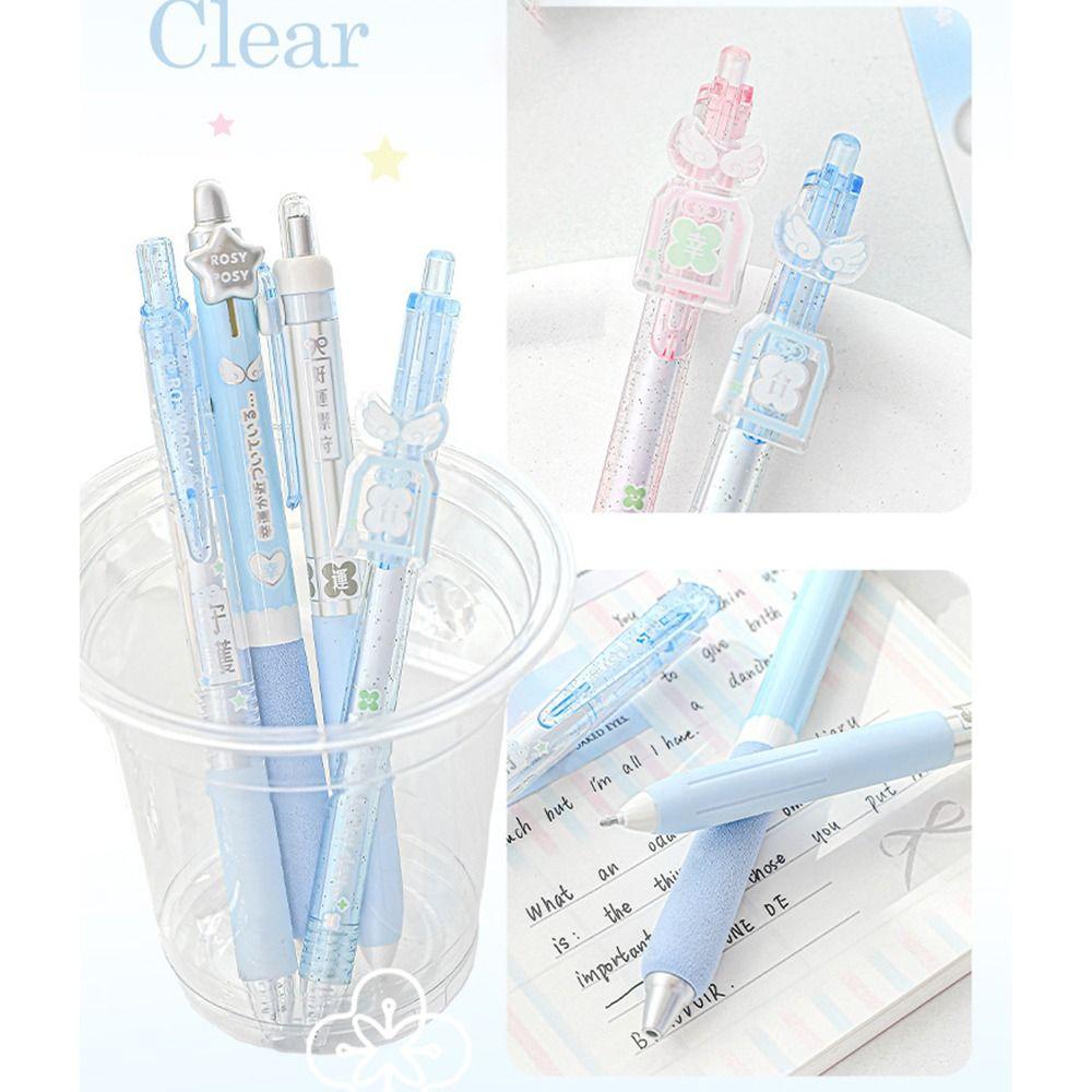 4Pcs 0.5mm ST Nib Press Neutral Pen Black Ink Error Correction Pen School