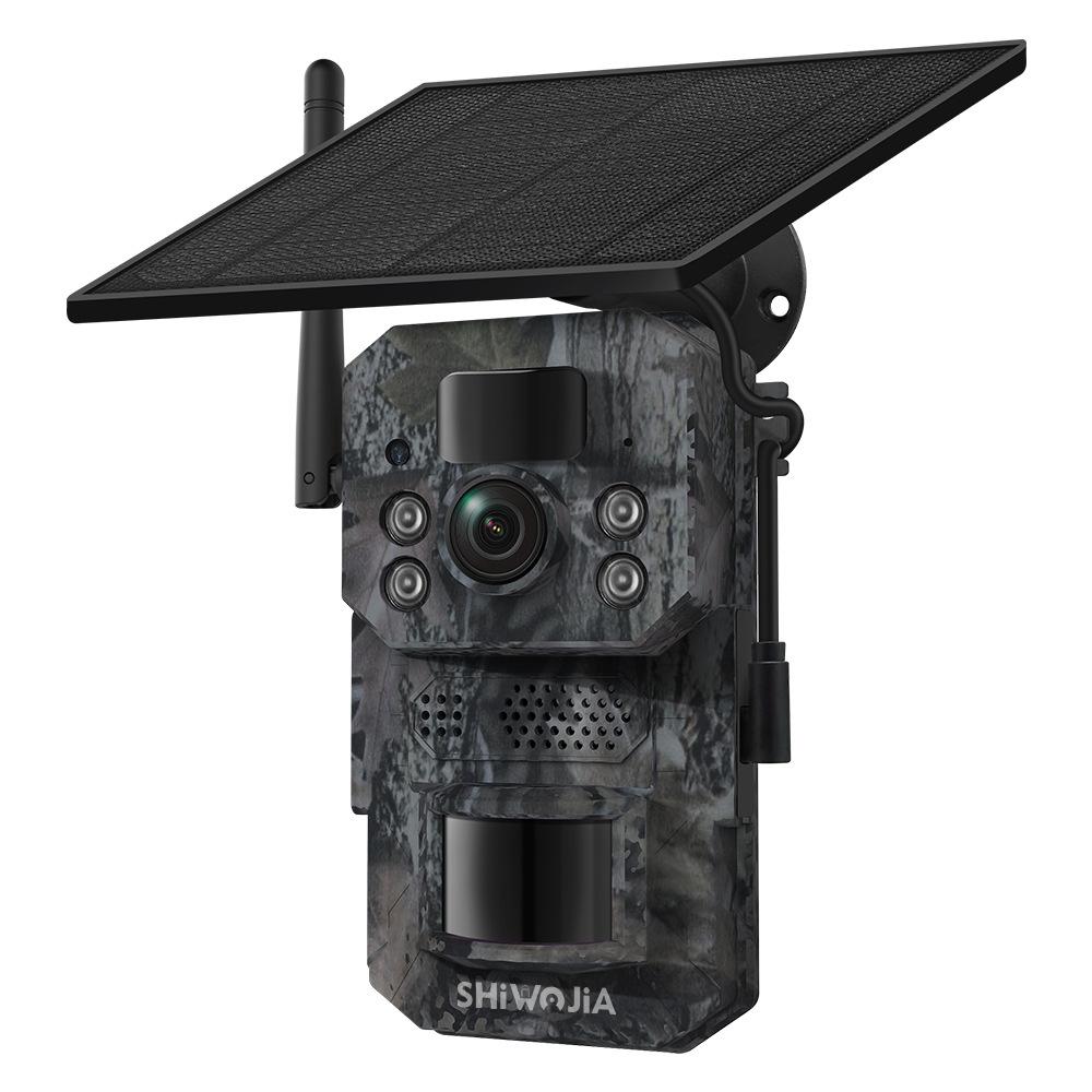 4G Солнечная Камуфляжная Камера: 3MP HD Черный свет, Полный цвет, Удаленный наружный мониторинг и запись для охоты