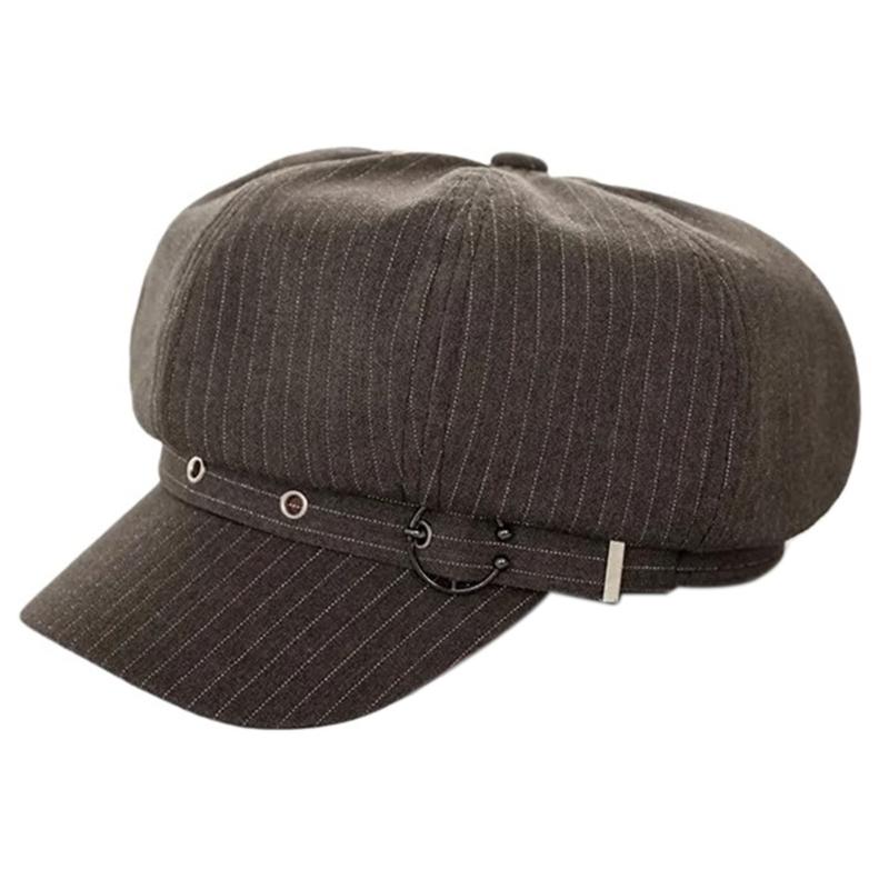 Весенняя беретка Женская для поездок на работу Восьмиугольная шляпа Для кемпинга Для фотосъемки Берет с металлической застежкой для девушки