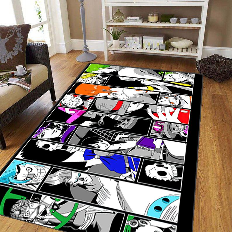 Ковер японского аниме для гостиной, мягкий фланелевой коврик для спальни, противоскользящий коврик для ванной комнаты, детский игровой коврик, большой коврик для самолета