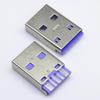 Фиолетовый Высокотоковый 5-жильный USB-разъем типа "папа" для зарядных и дата-кабелей