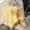Multi-purpose Round Table Tablecloth Waffle Texture Dinner Tea Table Covers  Coffee