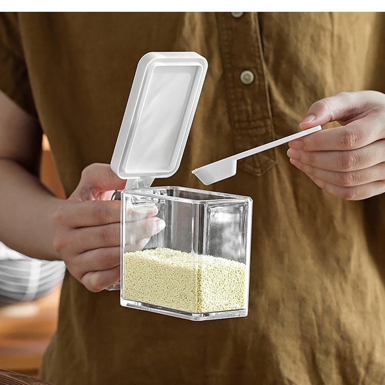 Кухонные принадлежности Японская банка для приправ Кухонные принадлежности Коробка для приправ Бытовая коробка для хранения Msg Банка для соли и сахара Коробка для приправ