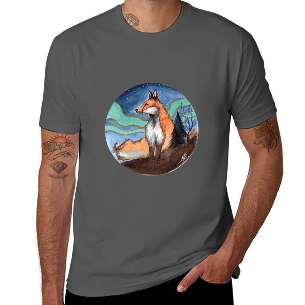 Aurora Borealis Tshirt Art Pattern Printed Casual Top