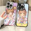 Мягкий чехол для телефона с аниме CardCaptor Sakura для iPhone 15 16 17 Air 14 Pro Max 16E Plus 13 12 Mini, с покрытием, противоударный Fundas