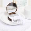 1Pc Cute Creative Simulation Chocolate Sandwich Biscuit Mini Mirror Girls Portable Pocket Makeup Folding Round Mirror with Comb