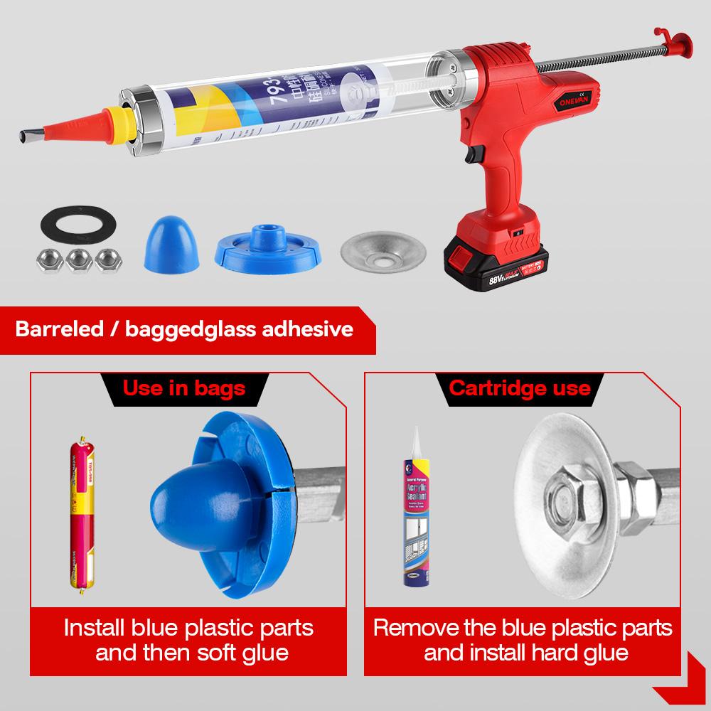 ONEVAN Аккумуляторный электрический клеевой пистолет Многофункциональный электрический пистолет для герметика для стекла Инструмент для клея-герметика для аккумулятора 21 В 18 В