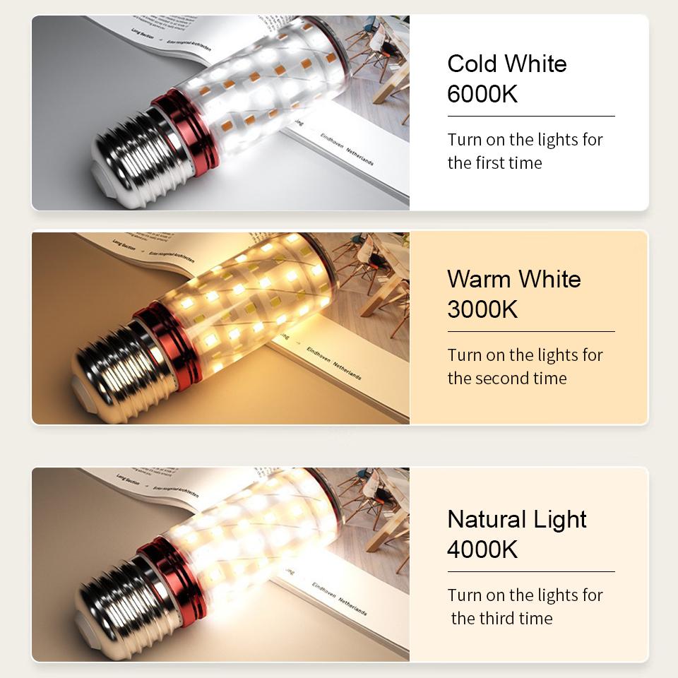 2 шт. Светодиодная лампа E27 E14, кукурузная лампа, потолочные люстры, 3 Вт 6 Вт 9 Вт 12 Вт 15 Вт, холодный/теплый белый, без мерцания, AC220 В, для украшения дома