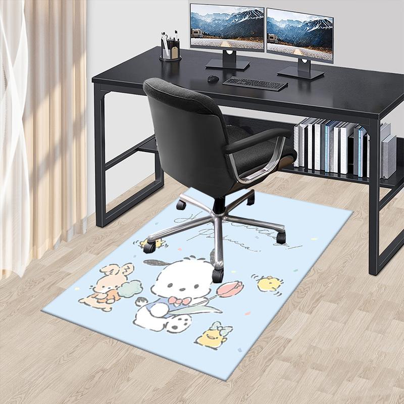 Happy Birthday Pochacco! Anime Cartoon Design Chair Mat - Non-Slip Carpet for Office, Home Decor, Living Room, Bedroom, Game Room, and Dormitory - Sui
