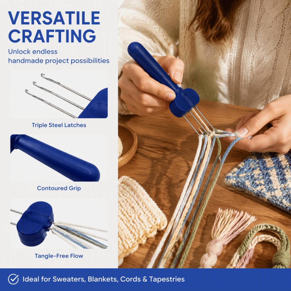 ABS Cord Knitting Tool Manual Operation Knitting Edging Tool Latch Hook Tool  Yarn DIY Crafts