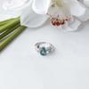 Silver Ring with London Blue Topaz 1.938ct, Cubic Zirconia, Product Weight 3.41 G (2151814)