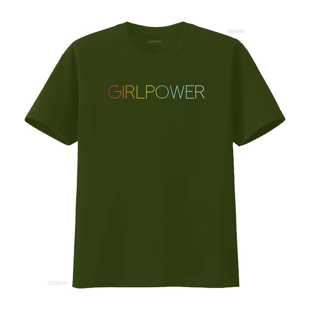 Girl Power T Shirt vintage Washed Comfortable fashion graphic Soft streetwear Stretched Top For Everyday Wear homme Casual