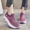 Модные женские кроссовки на танкетке, сетчатые дышащие женские лоферы слипоны на платформе, вулканизированная обувь для женщин, спортивная женская обувь