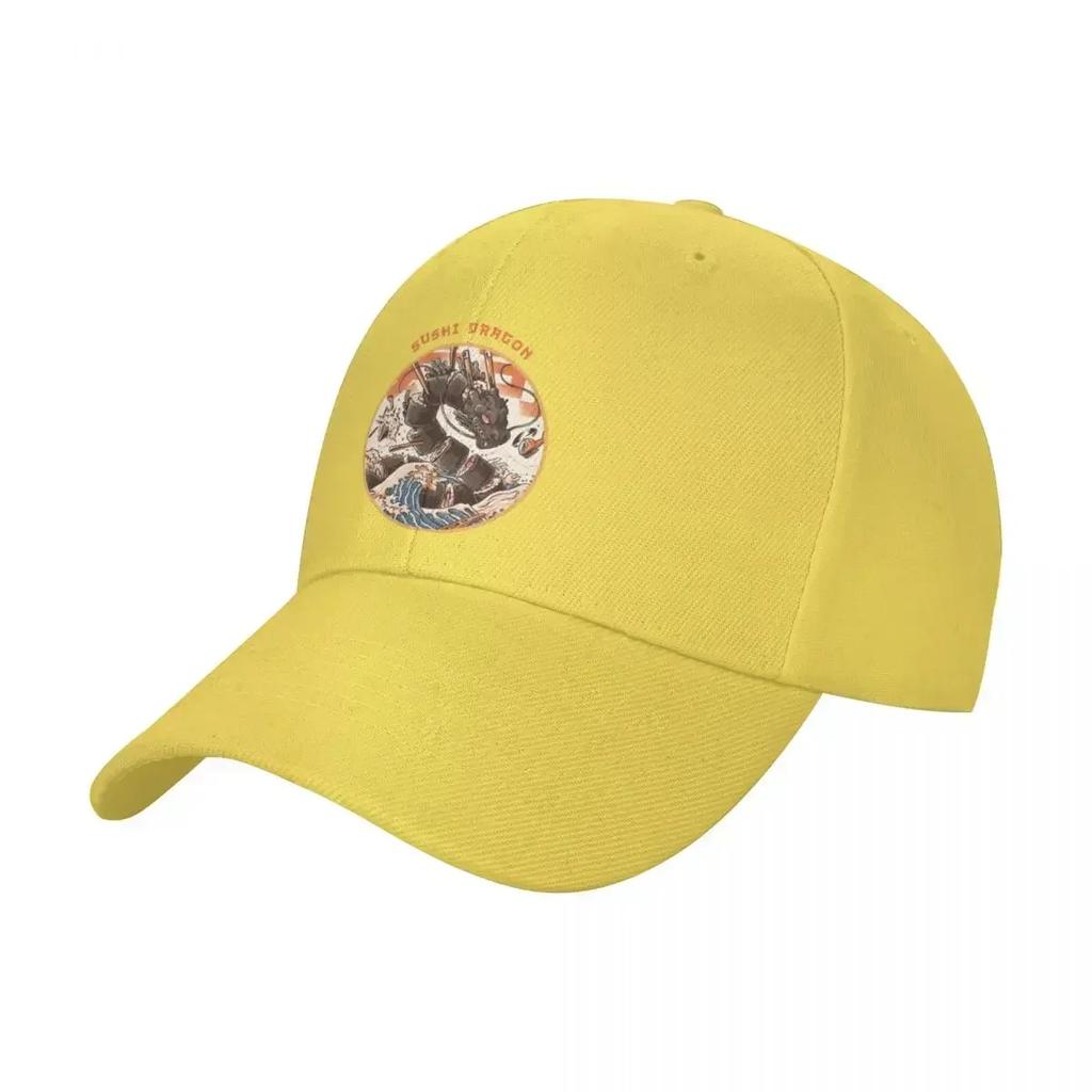 The Black Sushi Dragon Baseball Cap Hat Beach Christmas Hat Sunscreen Fluffy Hat Women Hats Unisexs