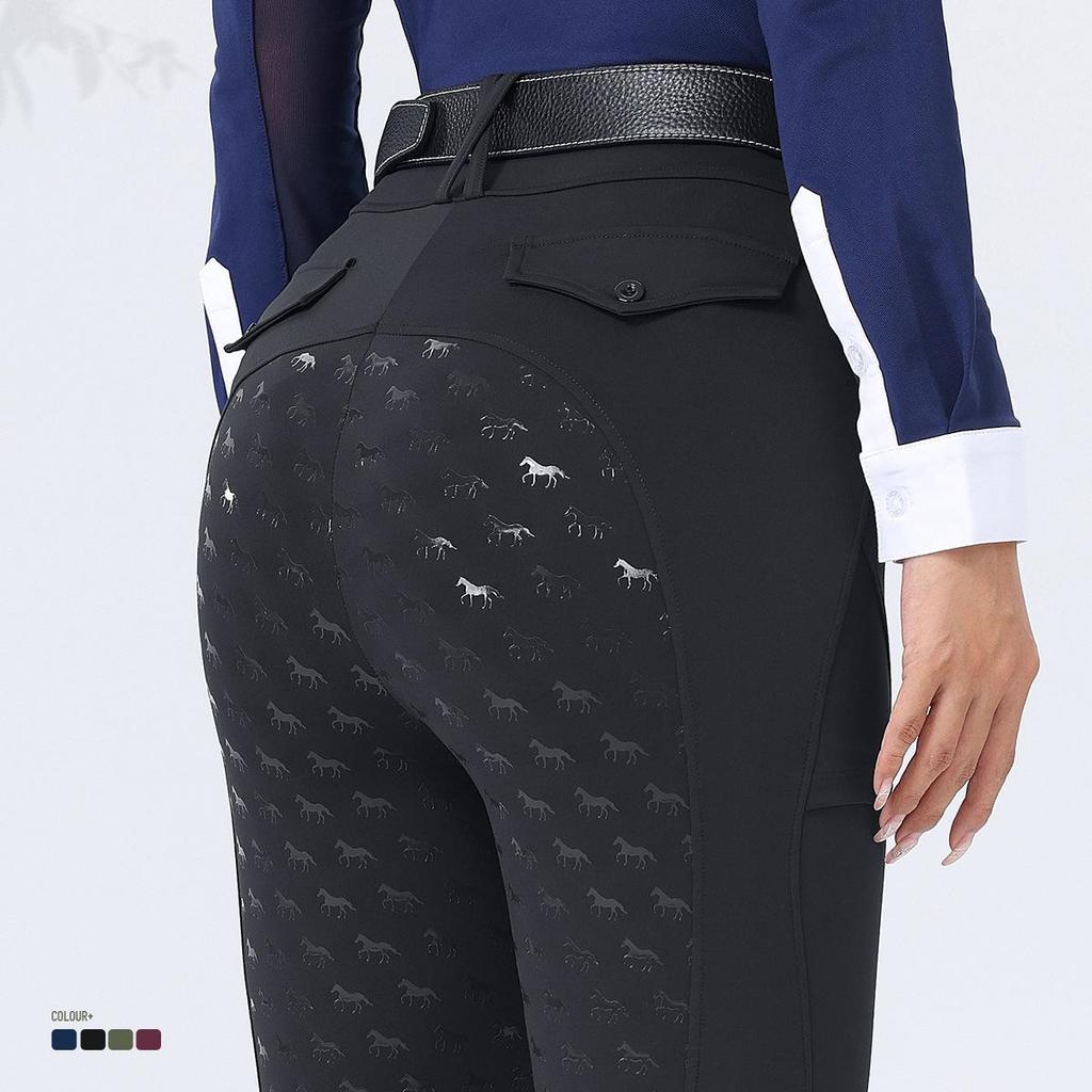 Women's Full Seat Silicone Anti-Slip Breeches: Breathable, Quick-Drying, Moisture-Wicking, High Elasticity Equestrian Pants