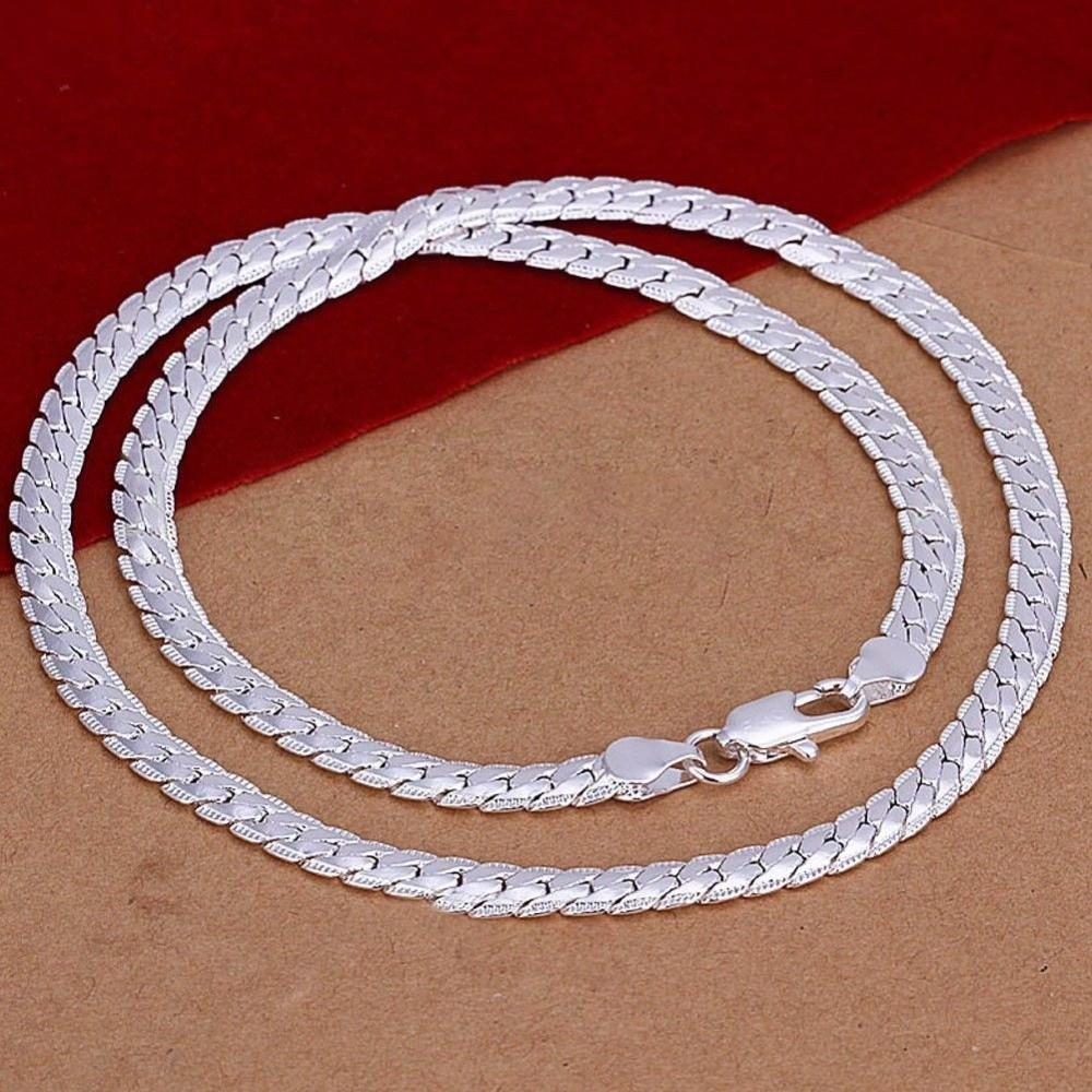 Gift Jewelry Charms Necklace 5MM Silver Plated 20" Inch Chain