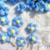 10pcs Hand-knitted Flower Sew On Patches For Clothing Headwear Bags Shoes Crochet Flowers Applique Diy Craft Wedding Accessories
