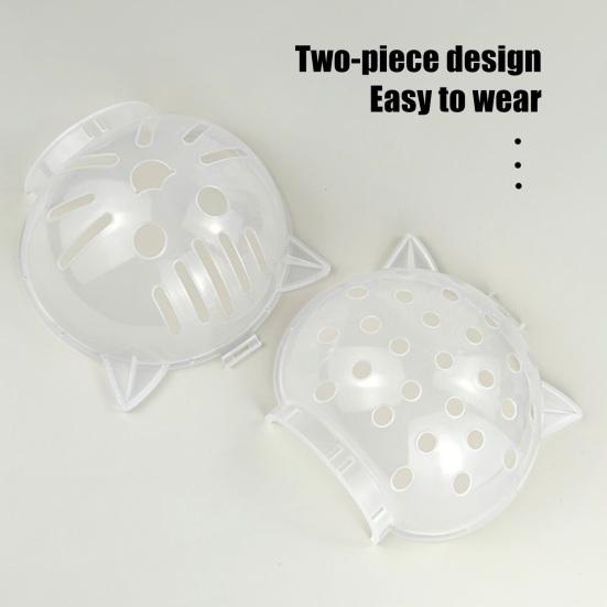 Прозрачный дышащий колпак-намордник для кошек, защита от укусов, шлем для ухода, купания, стрижки когтей