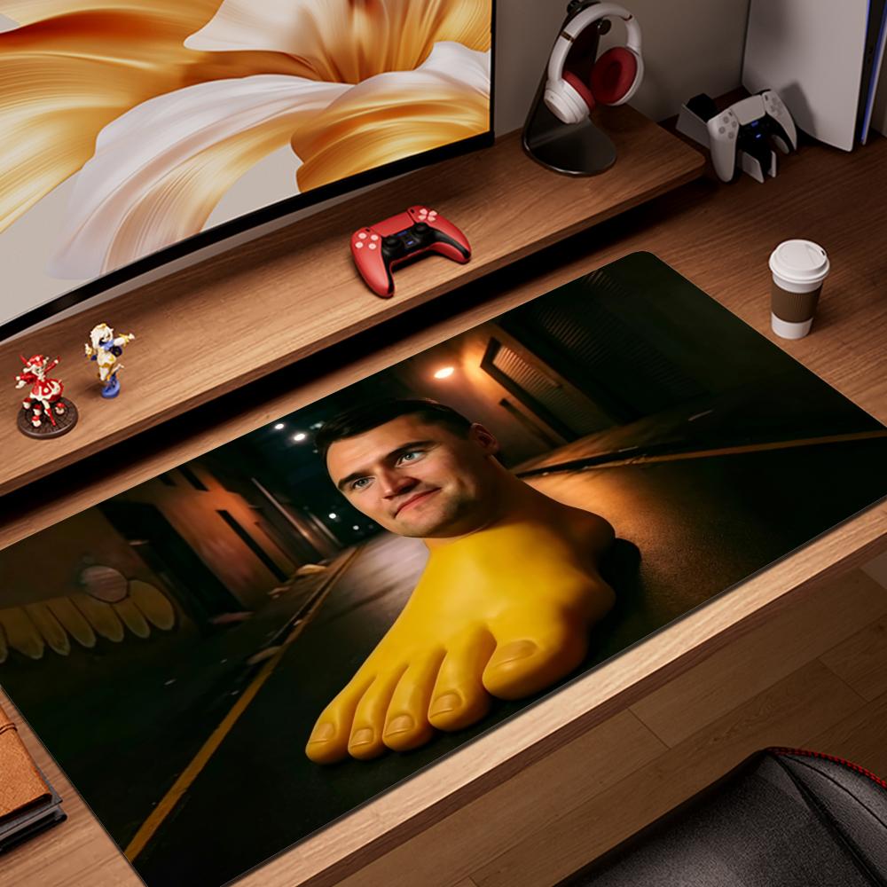 400X900MM Charlie K-Kirk Mouse Pad Computer Laptop Rubber Non-slip Mouse Mat Mousepad Gamers Decoracion Desk Mat 3MM
