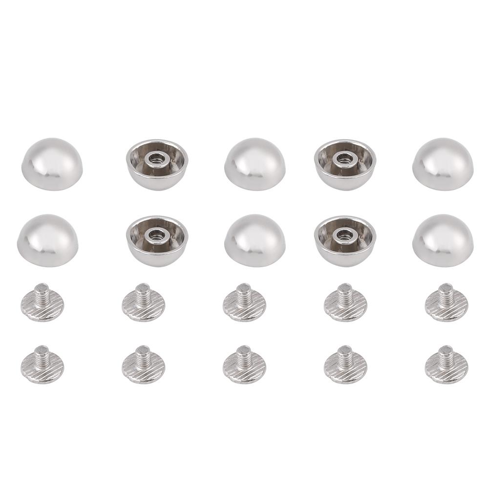 20pcs Screw Mushroom Rivets Studs Buttons for Leather Belt Bag Shoes Decoration
