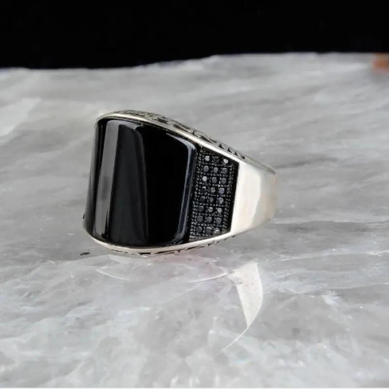 Мужское кольцо в стиле ретро Punkboy с жаждущим узором, черное кольцо в форме яйца с кристаллами серебряного цвета для мужских вечеринок, ювелирные изделия, размер 6-13