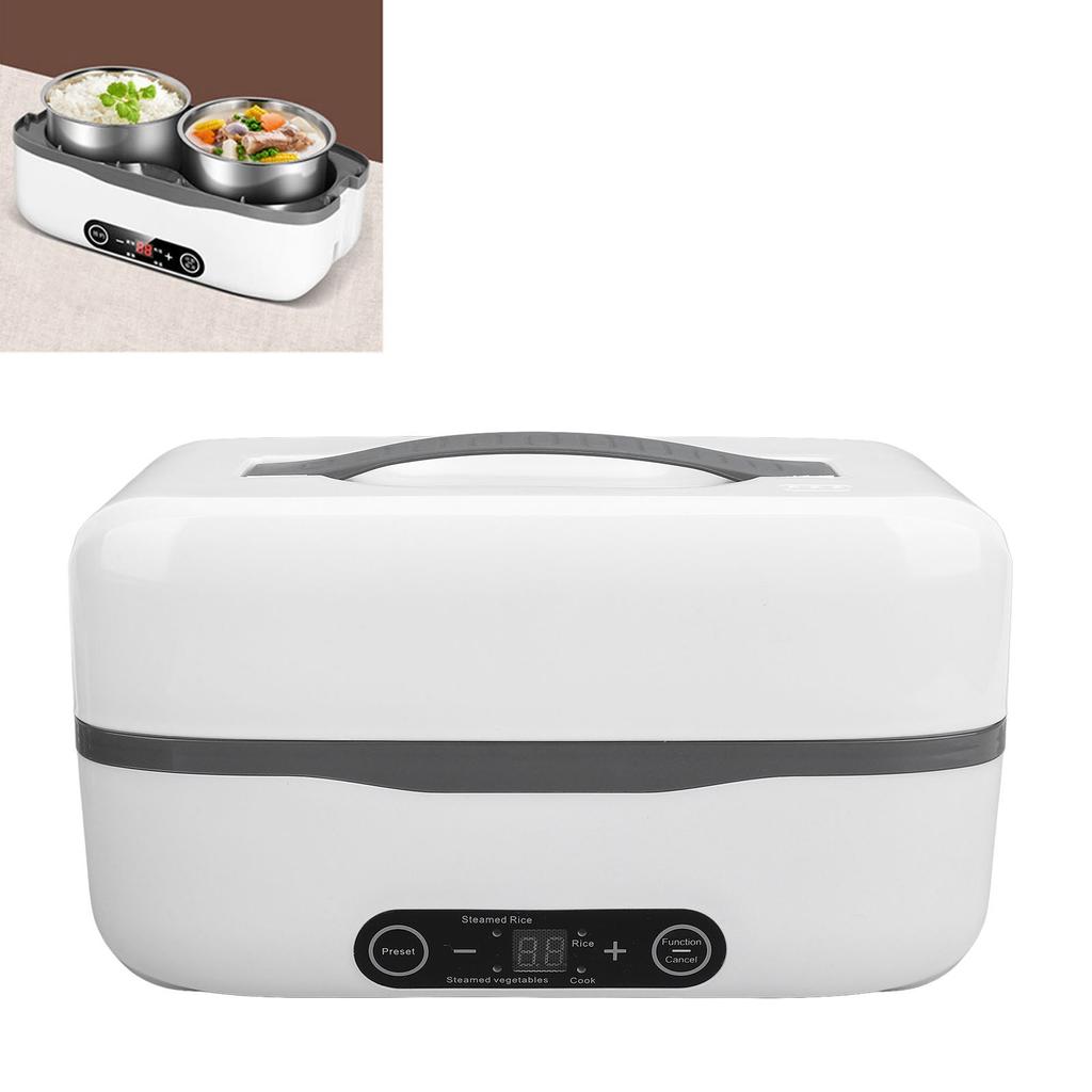 Электрический подогреваемый ланч-бокс с функцией интеллектуального резервирования и приготовления на пару, портативный, из нержавеющей стали, индивидуальный внутренний