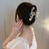 Thick Hair Music Note Claw Clip Rhinestone Shark Clip Luxury Metal Hairpins  Women