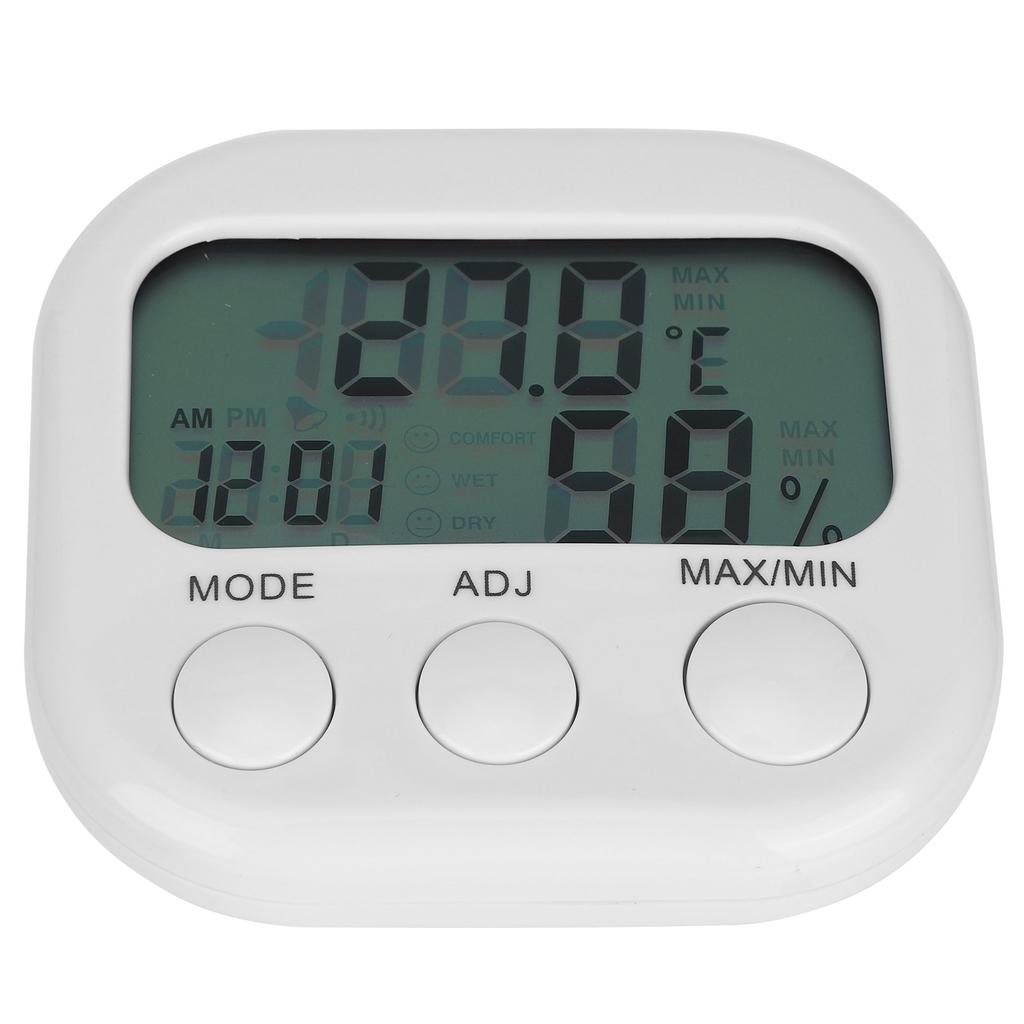 ThermoHygrometer Portable Digital Hygrometer Indoor Home Thermometer Alarm Clock