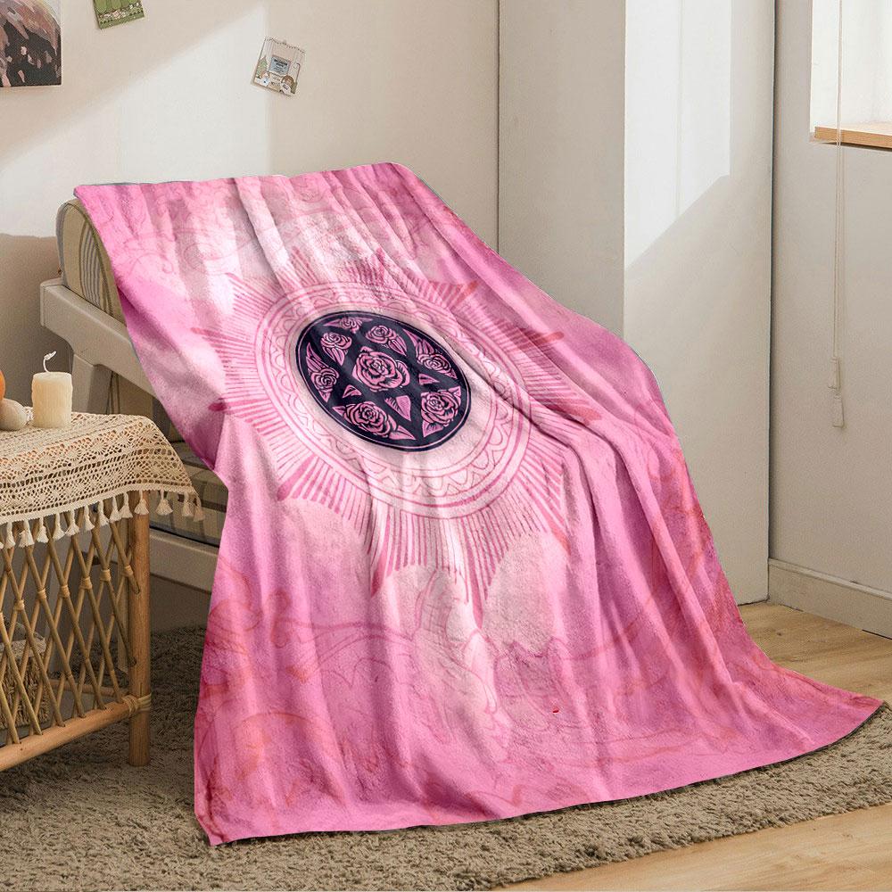 Pink Floral Pattern Blanket for all seasons blanket lunch break throw gift