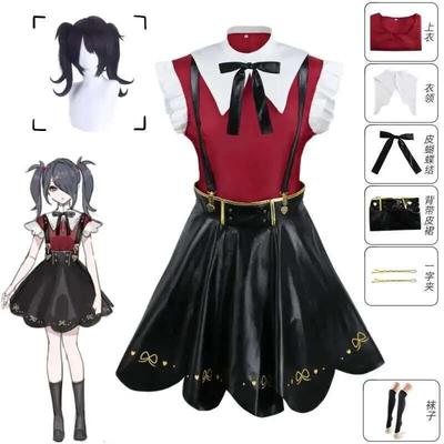 Game Needy Girl Overdose Косплей Костюм Парик Обувь Аниме JK Униформа Кожаная Юбка Комплект Abyss KAngel Ame Chan Косплей Костюм
