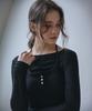VEM.VER Button-Detail Bustier Layered T-Shirt_Black