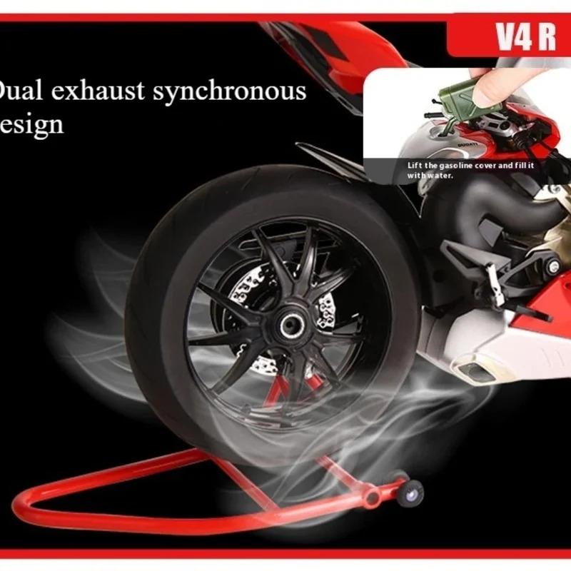 Для Ducati V4s Эффект дыма при запуске зажигания 1:6 Панигале сплав мотоцикл модель симуляции большой декоративный элемент