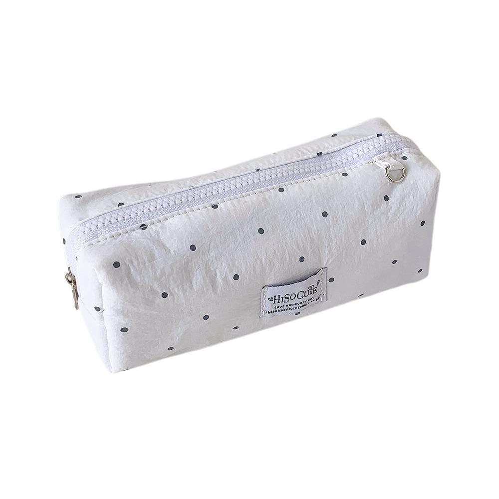 Pencil Pouch Korean Style Pen Bag Large Capacity Cloth Stationery Bag Y2k Dots Pencil Case  Office