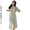 Sexy pajamas women's summer French court style pure desire style suspender nightgown nightgown set spring and autumn thin loungewear