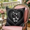 SSmiling CCatnap Heart Cushion Cover Soft Plush Throw Pillow Cover DoubleSided Decorative Case Sofa Bedroom Home Decor