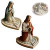 Virgin Mary Jesus Rosary Holder,  6" Blessed Mother Statue Catholic Sculpture Resin Jewelry Box for Necklace Rings Desktop Decor