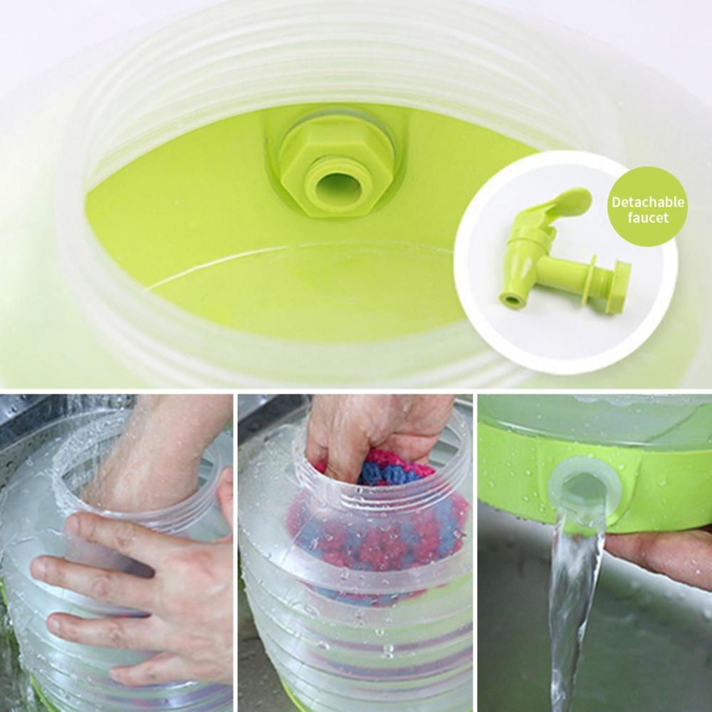 5,5 л складное ведро для воды на открытом воздухе, для кемпинга, пешего туризма, контейнер для воды, переноска для рыбалки, путешествий, ведро для хранения питьевой воды